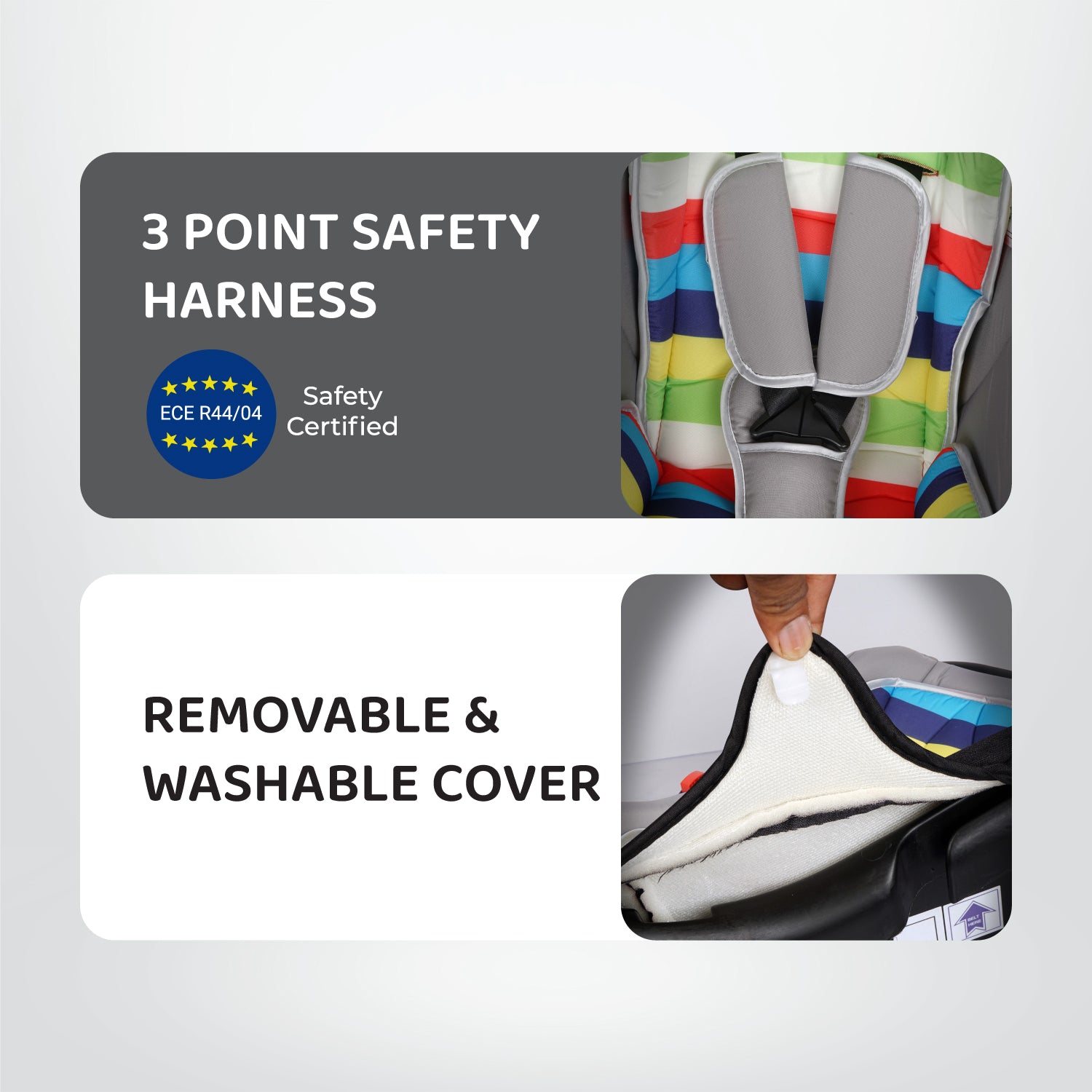 R for Rabbit Picaboo Baby Car Seats Rainbow
