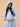 Icy Blue Maternity and Nursing Hoodie Dress - Blue Maternity Winter Dress