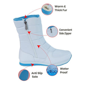 Icy Blue Waterproof Winter Snow Boots for Men and Women for Minus degree temperature - 36 EUR Winter Wear