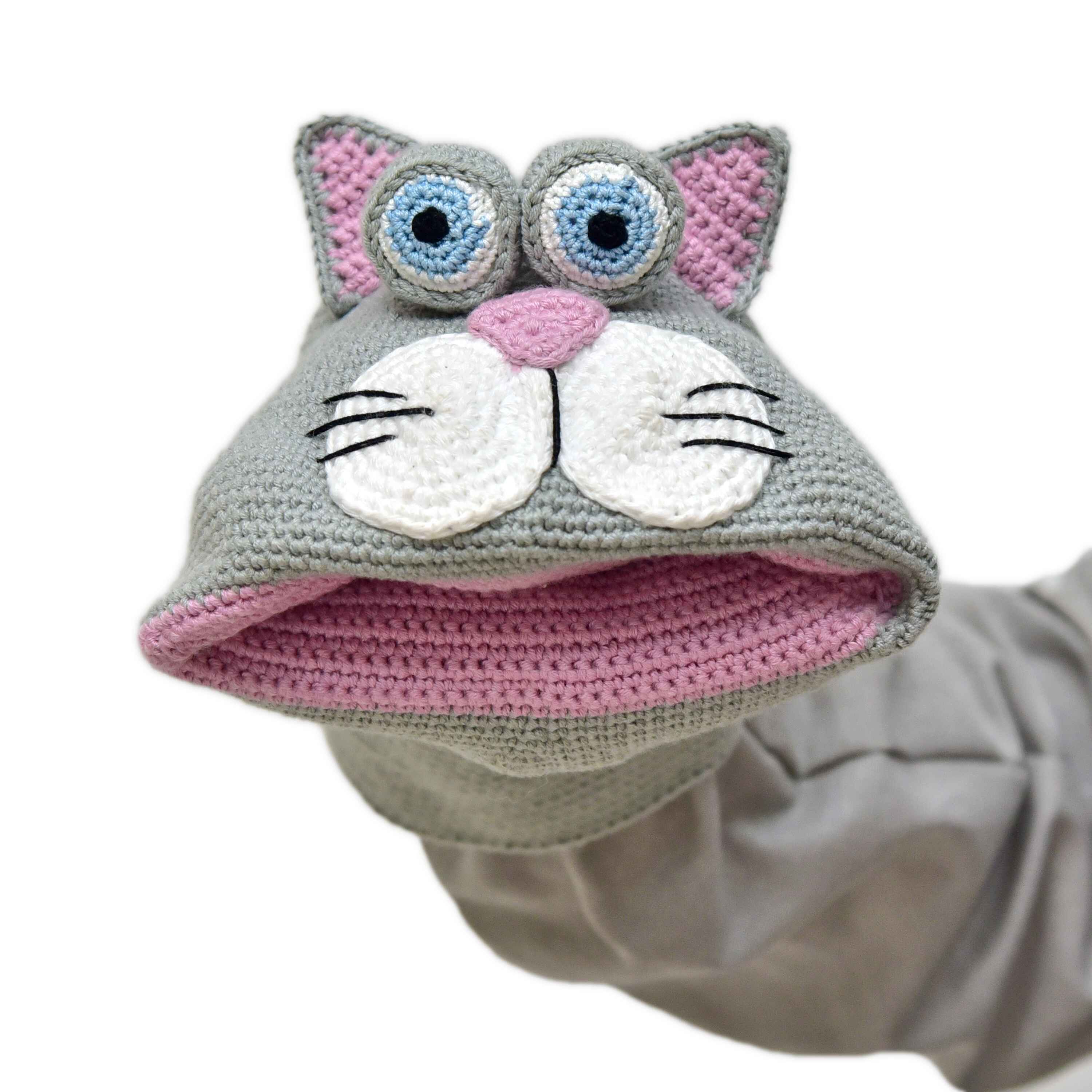 Happy Threads | Mimi the Cat – Handmade Crochet Puppet for Kids & Cat Lovers