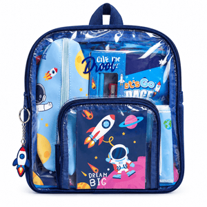 iLearnNGrow 11-in-1 Space Theme Stationery Set for Kids School & Art Supplies Kit -
