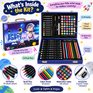 ilearnngrow 128 Pieces Colouring Set- Space - Kids Toys