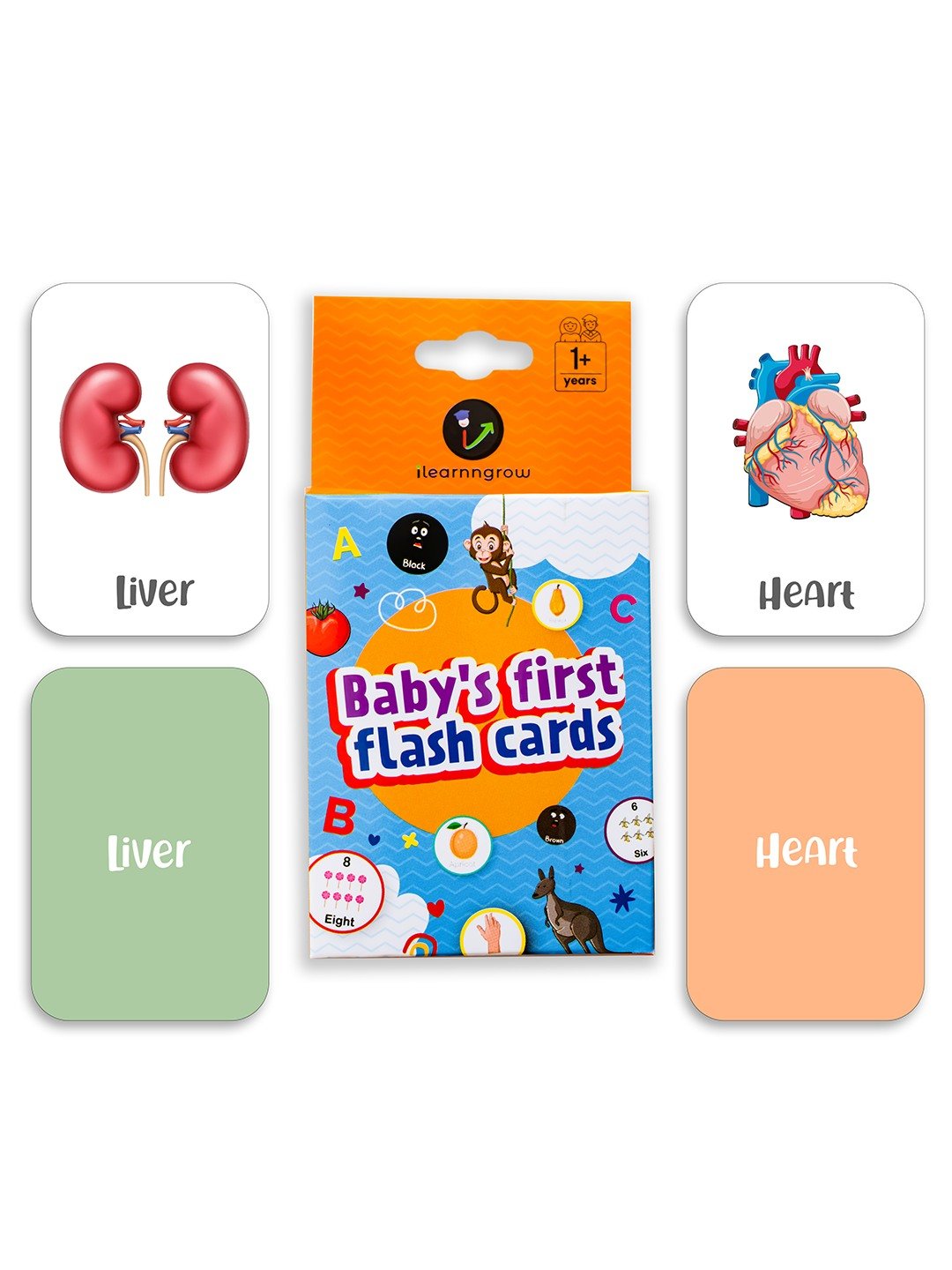 iLearnNgrow Baby's First Body Parts Flash Cards - Baby's First Body Parts Flash Cards