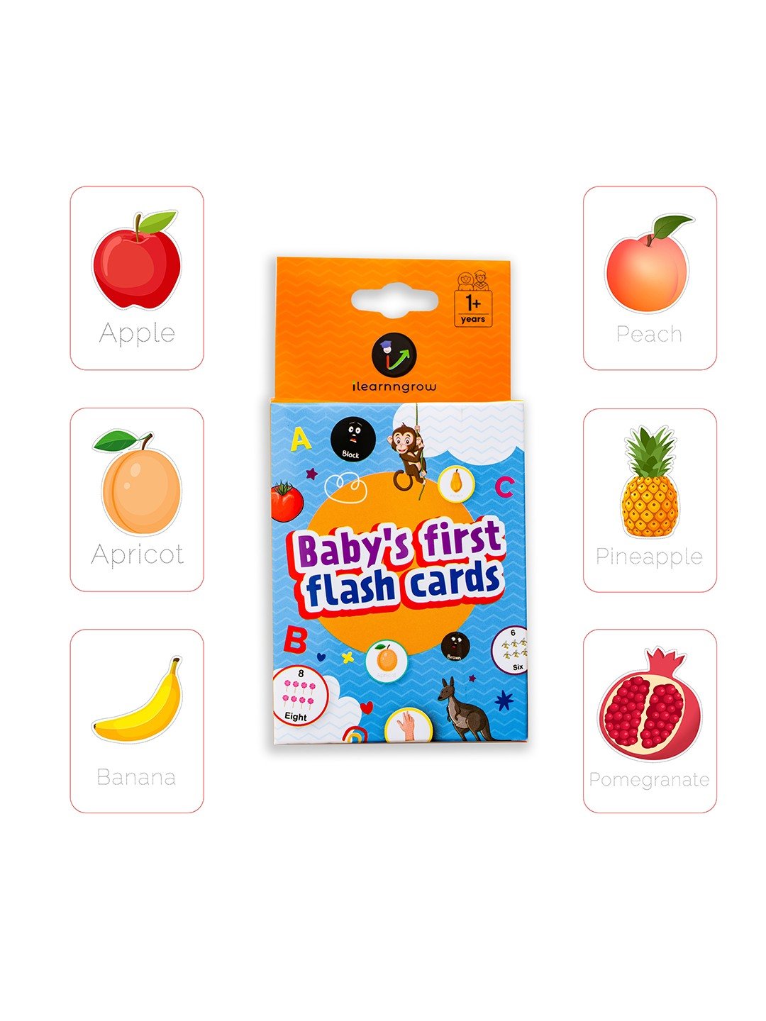 iLearnNgrow Baby's First Fruits Flash Cards - Baby's First Fruits Flash Cards