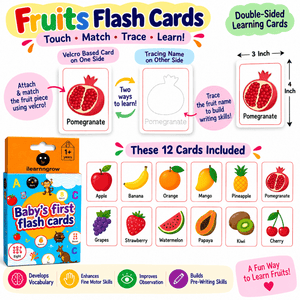 iLearnNgrow Baby's First Fruits Flash Cards - Kids Learning Books