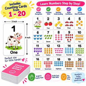 iLearnNgrow Baby's First Numbers Flash Cards - Kids Learning Books