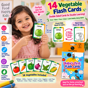 iLearnNgrow Baby's First Vegetables Flash Cards - Kids Learning Books