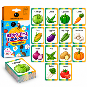 iLearnNgrow Baby's First Vegetables Flash Cards - Kids Learning Books