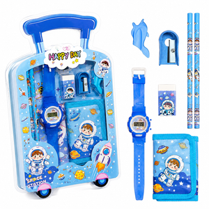 iLearnNGrow Blue Luggage Stationery Rakhi Combo | The Mom Store - Stationery Rakhi Combo