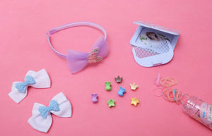 iLearnNGrow Bow Hair Accessories Set (Purple) - ilearnngrow Learning Solutions Pvt Ltd
