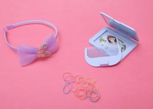 iLearnNGrow Bow Hair Accessories Set (Purple) - ilearnngrow Learning Solutions Pvt Ltd