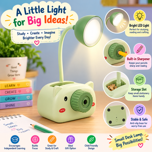iLearnNGrow Camera Shaped Study Lamp With Sharpener LED Desk Lamp for Kids - Baby Care Accessories