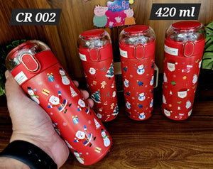 ilearnngrow Christmas Themed Red Sipper Bottle - Accessories