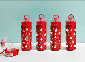 ilearnngrow Christmas Themed Red Sipper Bottle - Accessories