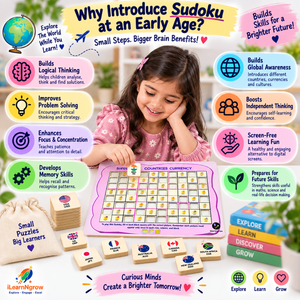 iLearnNgrow Countries Currency Sudoku - Kids Toys