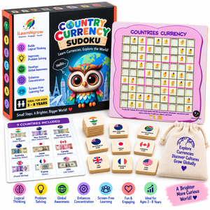 iLearnNgrow Countries Currency Sudoku - Kids Toys