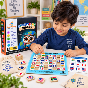 iLearnNgrow Countries Flag Sudoku - Kids Toys