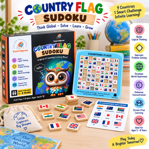 iLearnNgrow Countries Flag Sudoku - Kids Toys