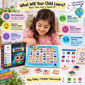 iLearnNgrow Countries Flag Sudoku - Kids Toys