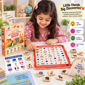 iLearnNgrow Countries National Animal Sudoku - Kids Toys