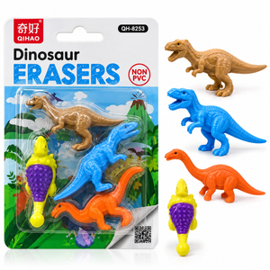 iLearnNGrow Dino Eraser Set Fun Dinosaur Toy Erasers for Kids - Art & Stationery