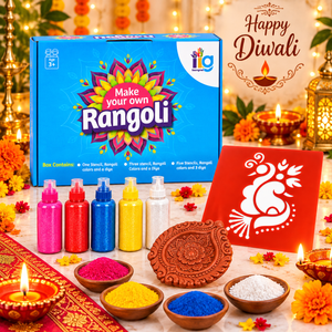 iLearnNgrow Diwali DIY Rangoli Kit - Peacock - Art & Craft
