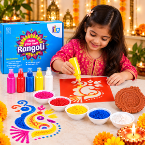 iLearnNgrow Diwali DIY Rangoli Kit - Peacock - Art & Craft