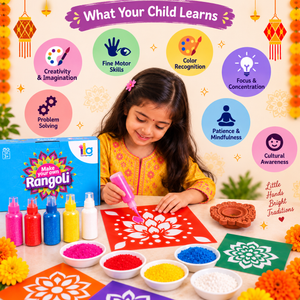 iLearnNgrow Diwali DIY Rangoli Kit - Traditional Rangoli - Art & Craft