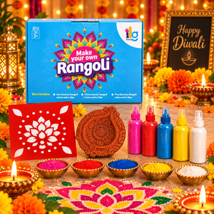 iLearnNgrow Diwali DIY Rangoli Kit - Traditional Rangoli - Art & Craft