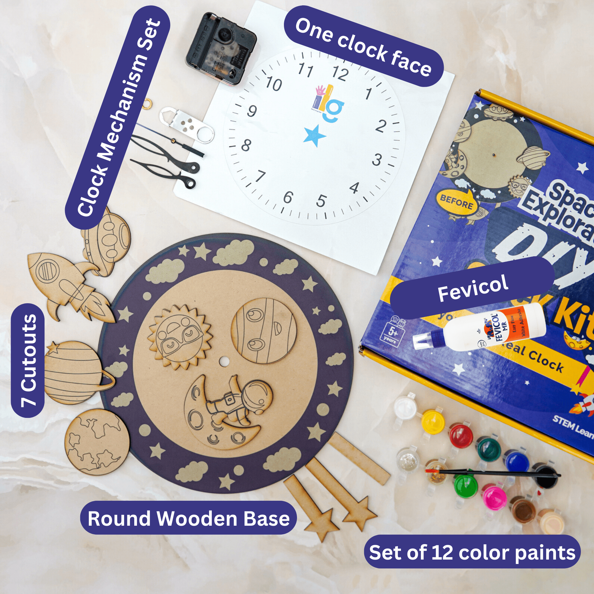 iLearnNgrow DIY Clock - ILGDIYCLOCK