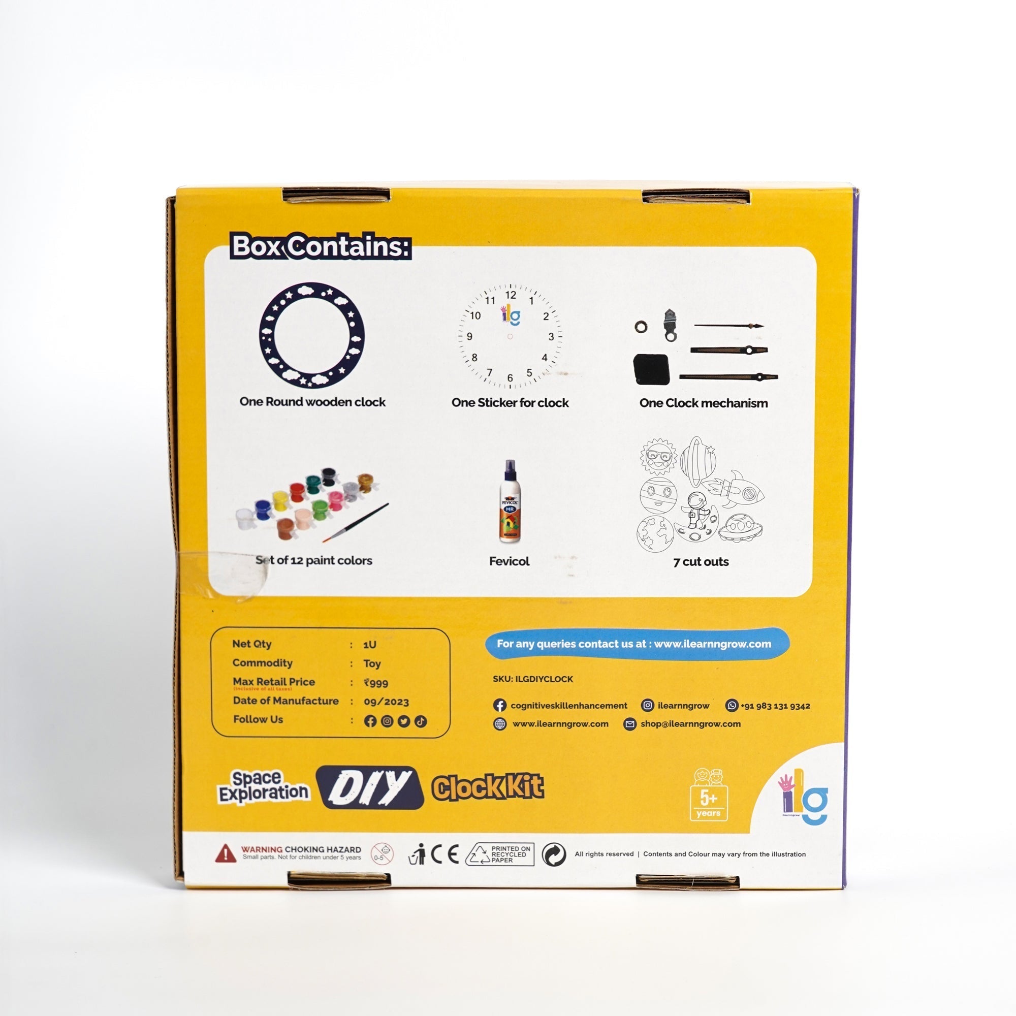 iLearnNgrow DIY Clock - ILGDIYCLOCK