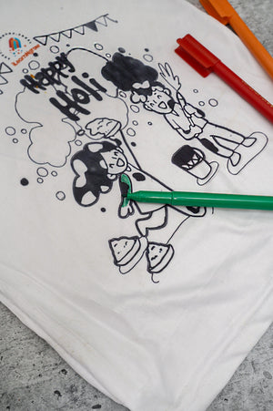 ilearnngrow DIY holi TShirt with Free CAP - 