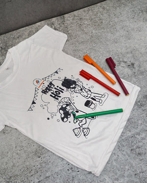 ilearnngrow DIY holi TShirt with Free CAP - 
