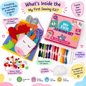 iLearnNGrow DIY Sew Kit Complete DIY Sewing Kit for Kids - Art & Craft