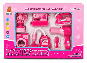 iLearnNGrow Family Suits Battery Operated Household Appliances Play Set Light & Sound Toy - Kids Toys