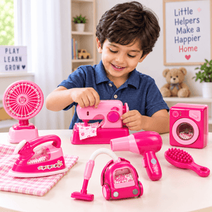 iLearnNGrow Family Suits Battery Operated Household Appliances Play Set Light & Sound Toy - Kids Toys
