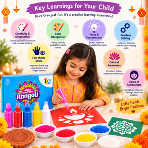 iLearnNgrow ilearnngrow Diwali DIY Rangoli Kit - Diya - Art & Craft