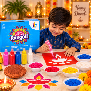 iLearnNgrow ilearnngrow Diwali DIY Rangoli Kit - Diya - Art & Craft