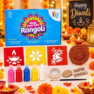 iLearnNgrow ilearnngrow Diwali DIY Rangoli Kit - Set Of Three Stencil - Art & Craft