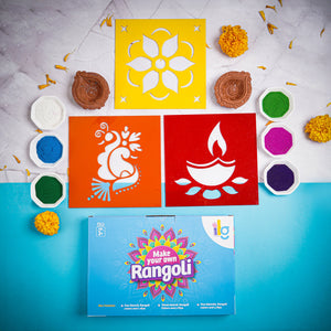 iLearnNgrow ilearnngrow Diwali DIY Rangoli Kit - Set Of Three Stencil - DIY Kits