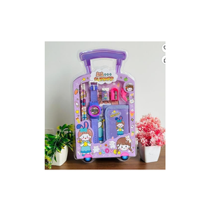 iLearnNGrow Luggage Packing Stationery Rakhi Combo Complete School Essentials Gift Set with Watch, Wallet & Rakhi- Purple - Art & Stationery