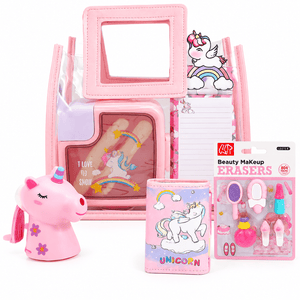 iLearnNGrow Pink Bag Unicorn Gift Hamper Magical Kids School & Stationery Set - Gifts & Gift Sets