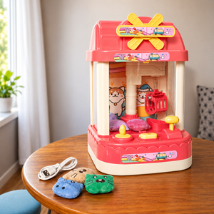 iLearnNGrow Premium Teddy Mini Plush Toys Claw Machine with Music & Light - Kids Toys
