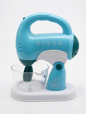 iLearnNGrow Pretend Play Hand Blender Mixer Toy for Kids | Light & Sound Kitchen Appliance Set with Rotating Beater | Role Play Cooking Toy for Boys & Girls 3+ Years - Pretend Play Toys