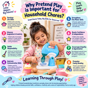 iLearnNGrow Pretend Play Hand Blender Mixer Toy for Kids | Light & Sound Kitchen Appliance Set with Rotating Beater | Role Play Cooking Toy for Boys & Girls 3+ Years - Pretend Play Toys