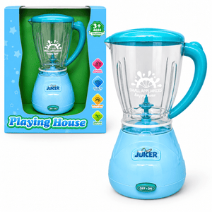 iLearnNGrow Pretend Play Juicer Mixer Toy for Kids | Rotating Blade with Sound Effects | Kitchen Appliance Role Play Toy for Boys & Girls 3+ Years - Pretend Play Toys