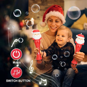 ilearnngrow Santa Claus Bubble Wand with Music and Light - Accessories