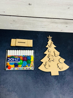 ilearnngrow Set of 5 DIY Christmas Painting kit - Reindeer, Gift, Tree, Santa Claus and Bell - Art & Stationery