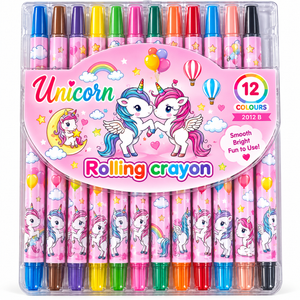 iLearnNGrow Silky Crayon Pens 12 Color Twistable Art Set for Kids - Art & Stationery