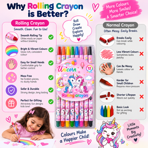 iLearnNGrow Silky Crayon Pens 12 Color Twistable Art Set for Kids - Art & Stationery